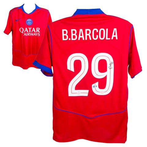Bradley Barcola Signed PSG Away Soccer Jersey #29 with Beckett Witness