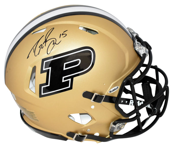DREW BREES SIGNED PURDUE BOILERMAKERS AUTHENTIC SPEED HELMET BECKETT
