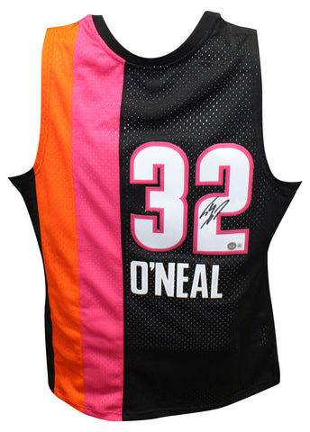 Shaquille O'neal Signed Miami Heat M&N Swingman Jersey Beckett 40842