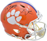 TREVOR LAWRENCE & UIAGALELEI AUTOGRAPHED CLEMSON FULL SIZE AUTHENTIC HELMET