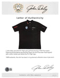 John Daly Authentic Signed Match Worn Black Pin High BCG Polo Shirt BAS #BK84772