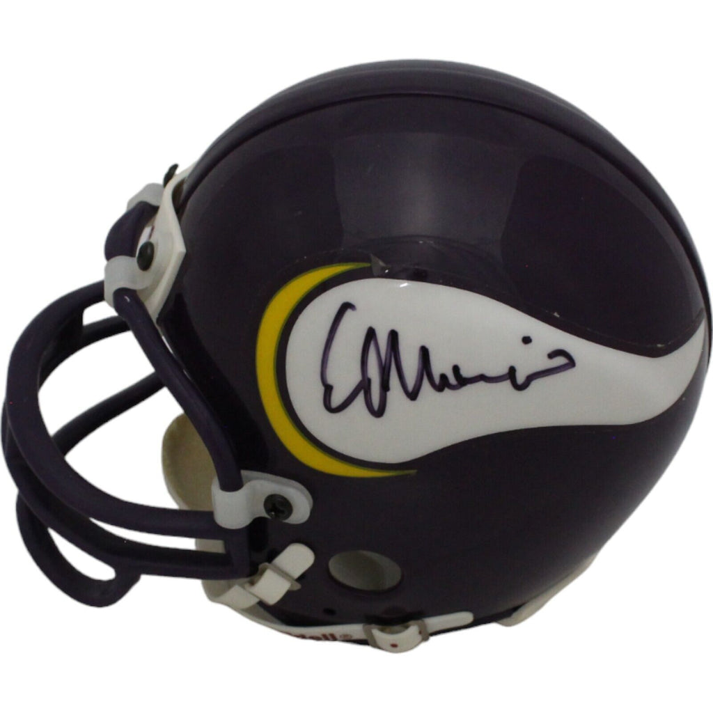 Sean Salisbury & Ed Marinaro Signed Vikings VSR4 Rep Mini Helmet BAS 4 ...