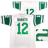 NEW YORK JETS JOE NAMATH AUTOGRAPHED WHITE JERSEY BECKETT BAS WITNESS 237708