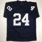 Autographed/Signed Miles Sanders Penn State Blue College Jersey JSA COA