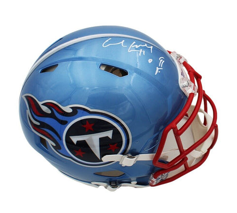 Earl Campbell Signed Tennessee Titans Speed Authentic Flash Helmet w- "HOF 91"