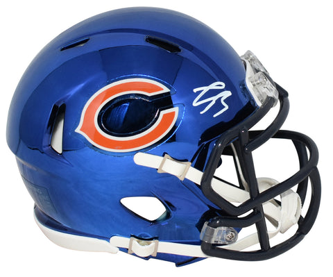 LUTHER BURDEN III SIGNED CHICAGO BEARS CHROME SPEED MINI HELMET BECKETT