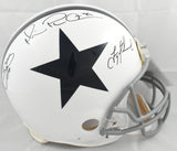 Triplets Autographed Dallas Cowboys F/S Authentic Helmet - JSA W