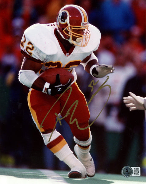 Ricky Ervins Autographed/Signed Washington Redskins 8x10 Photo Beckett 56827