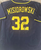 Brewers Pitcher JACOB MISIOROWSKI Signed Custom Replica Blue Jersey AUTO Prova