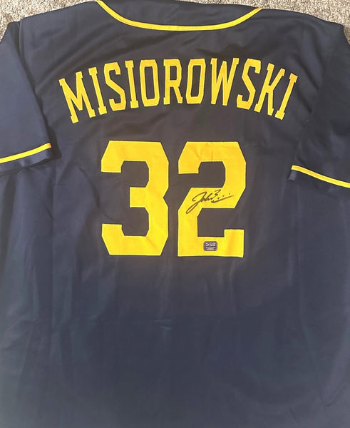 Brewers Pitcher JACOB MISIOROWSKI Signed Custom Replica Blue Jersey AUTO Prova