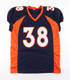 Jaleel McLaughlin Signed Denver Broncos Blue Jersey (JSA COA) Ex-Notre Dame RB