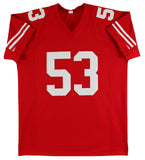 Navorro Bowman Authentic Signed Red Pro Style Jersey Autographed BAS