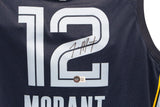Ja Morant Autographed Memphis Grizzlies Navy Blue Jersey Nike Beckett 40799