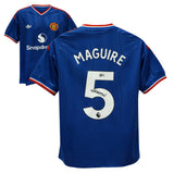 Harry Maguire Signed Manchester Utd Away Soccer Jersey #5 with Beckett COA