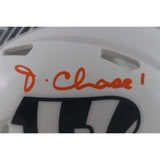 JaMarr Chase Autographed Cincinnati Bengals 24 STS Mini Helmet Beckett 48959