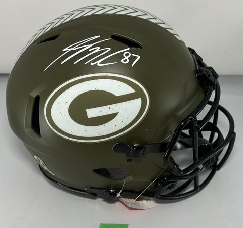 Packers JORDY NELSON Signed Full Size SALUTE SERVICE Authentic Helmet AUTO - JSA