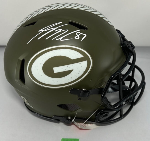 Packers JORDY NELSON Signed Full Size SALUTE SERVICE Authentic Helmet AUTO - JSA