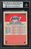 Lakers Magic Johnson Authentic Signed 1986 Fleer #53 Card BAS Slabbed