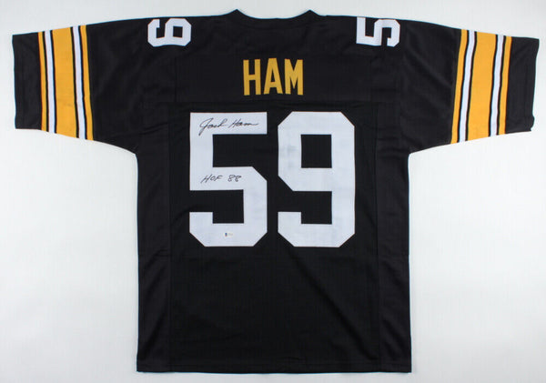 Jack Ham Signed Pittsburgh Steelers Jersey Inscribed "HOF 88" (Beckett COA) L.B.