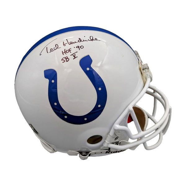 Tim Hendricks Autographed Colts VSR4 Authentic Helmet w/ HOF Inscription - COA