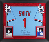 Cardinals Ozzie Smith Authentic Signed Light Blue Nike Framed Jersey Fanatics