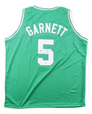 Kevin Garnett Boston Signed Green Basketball Jersey JSA QR
