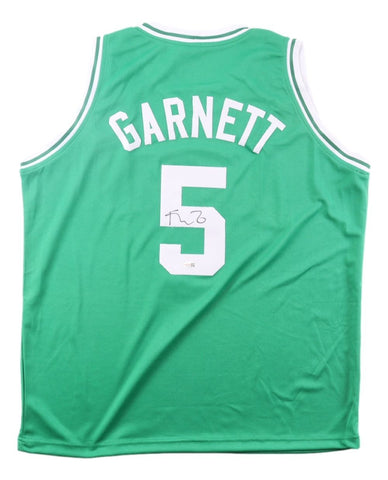 Kevin Garnett Boston Signed Green Basketball Jersey JSA QR