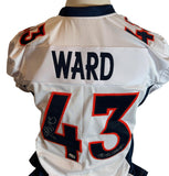 T.J. Ward Autographed Broncos White Jersey Inscribed "SB 50 Champs - BAS COA