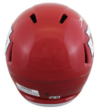 Chiefs George Karlaftis Signed Full Size Speed Rep Helmet W/ Case BAS Witnessed