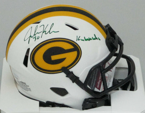 Packers JOHN KUHN Signed Riddell LUNAR Mini Helmet AUTO w/ "KUUUHN" JSA