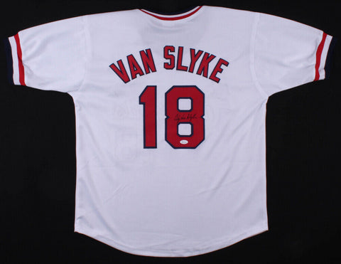 Andy Van Slyke Signed St Louis Cardinals Pullover Jersey (JSA COA) 3xAll-Star CF