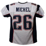 Sony Michel Autographed/Signed Pro Style White XL Jersey BAS 22631