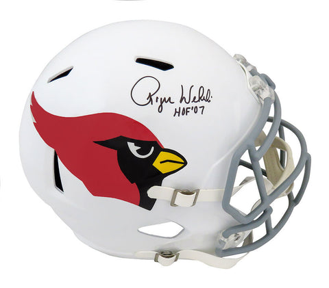 Roger Wehrli Signed Cardinals T/B Riddell F/S Speed Rep Helmet w/HOF'07 (SS COA)