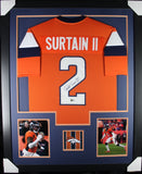 PATRICK SURTAIN II (Broncos orange TOWER) Signed Auto Framed Jersey Beckett