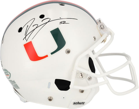 Ray Lewis Miami Hurricanes Signed Team-Issued White Helmet AA0134133