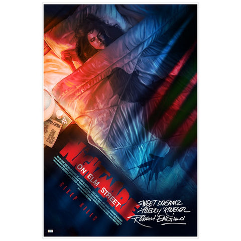 Robert Englund Autographed Rich Davies Nightmare on Elm Sleep Kills 24x36 Print