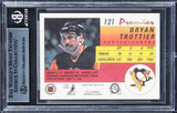 Penguins Bryan Trottier Authentic Signed 1990 OPC Premier #121 Card BAS Slabbed