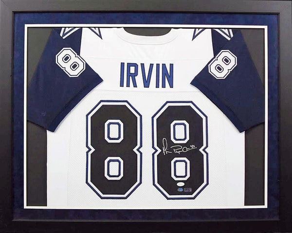 MICHAEL IRVIN AUTOGRAPHED DALLAS COWBOYS #88 FRAMED JERSEY JSA