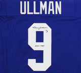 Norm Ullman Signed Toronto Custom Blue Jersey with "HOF 1982" Inscription