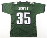 Boston Scott Signed Philadelphia Eagles Jersey Inscribd Fly Eagles Fly (PSA COA)