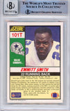 Emmitt Smith Signed 1990 Score Supplemental #101 (Grade 10) Slabbed BAS 39887