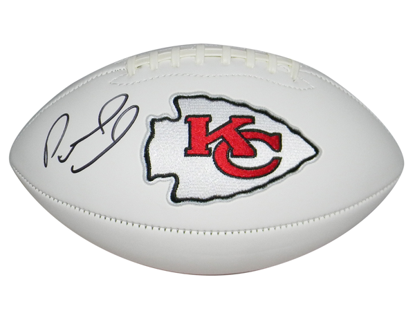 PATRICK MAHOMES AUTOGRAPHED KANSAS CITY CHIEFS WHITE LOGO FOOTBALL BECKETT