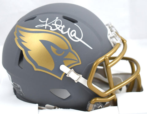 Kurt Warner Autographed Arizona Cardinals Slate Speed Mini Helmet-Beckett W Holo