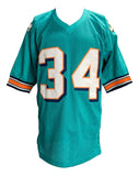 Ricky Williams Signed Custom Teal Pro-Style Football Jersey BAS ITP