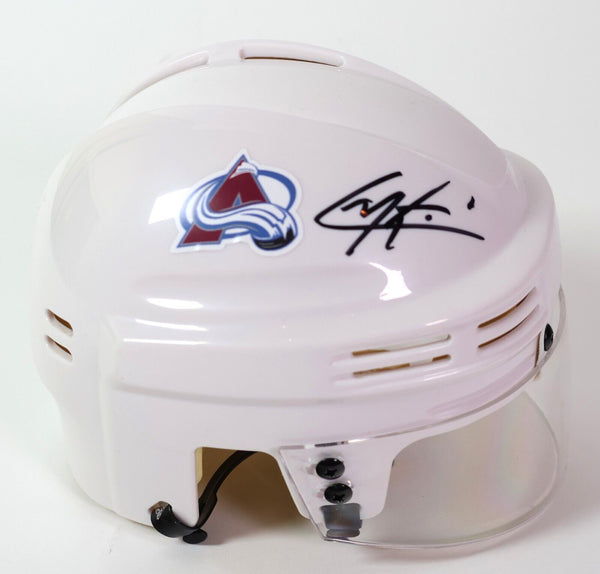 Cale Makar Autographed White Colorado Avalanche Mini Helmet Fanatics COA