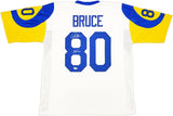St. Louis Rams Isaac Bruce Autographed Signed White Jersey "HOF 20" Beckett Wit