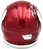 Russell Wilson Auto Wisconsin Badgers Flash Red Speed Mini Helmet Fanatics Holo