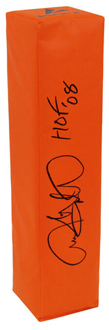 Andre Tippett Signed BSN Orange Football Endzone Pylon w/HOF'08 - (SS COA)
