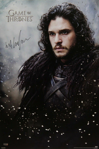 Kit Harington Signed Unframed 24x36 Game of Thrones Poster - Jon Snow