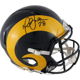 Marshall Faulk Autographed St. Louis Rams Authentic TB Helmet Beckett 50894